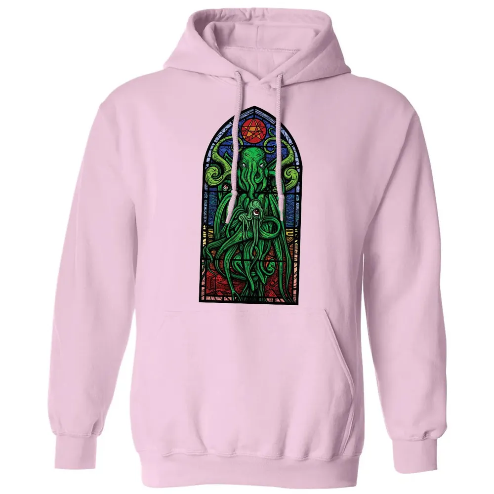 Stained Glass Cthulhu Classic Unisex Hoodie - 3