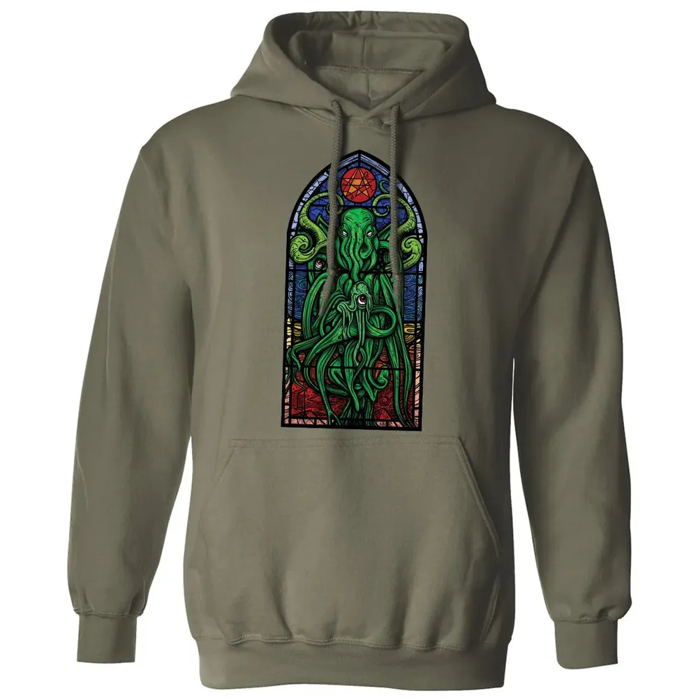 Stained Glass Cthulhu Classic Unisex Hoodie - 4