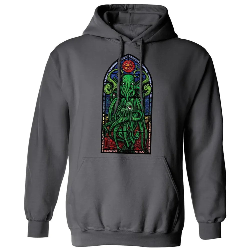 Stained Glass Cthulhu Classic Unisex Hoodie - 7