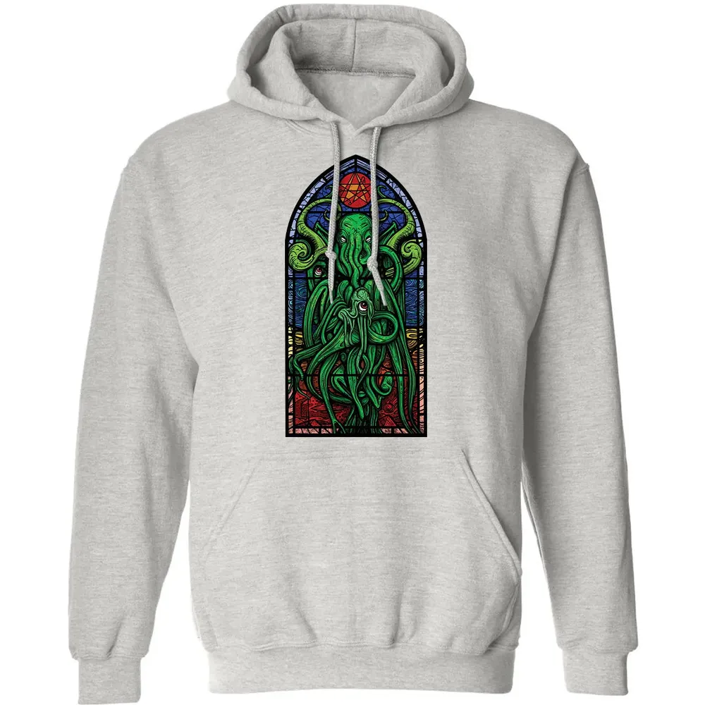 Stained Glass Cthulhu Classic Unisex Hoodie - 8
