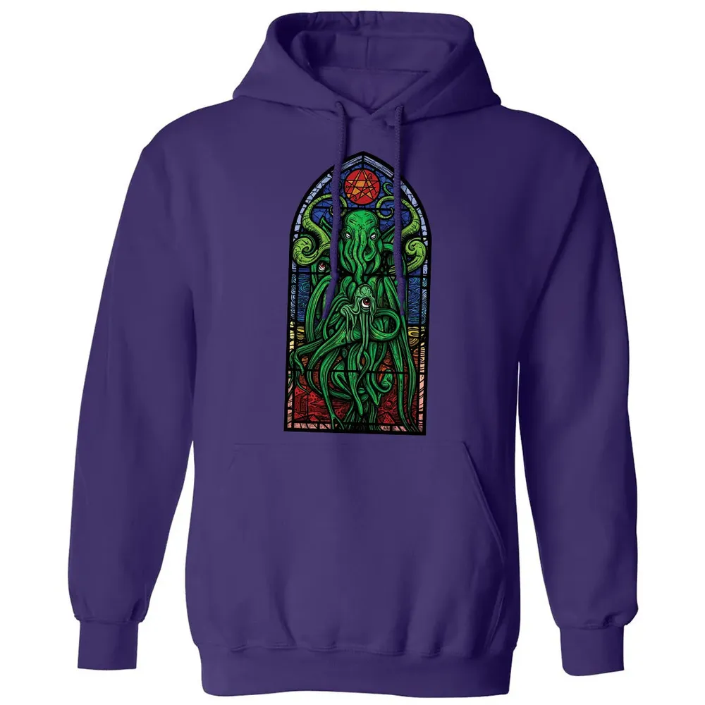 Stained Glass Cthulhu Classic Unisex Hoodie - 6