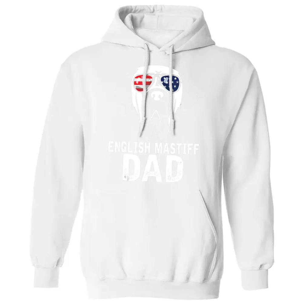 Mens English Mastiff Dad  Father's Day gifts 4th of July Classic Unisex Hoodie - 11