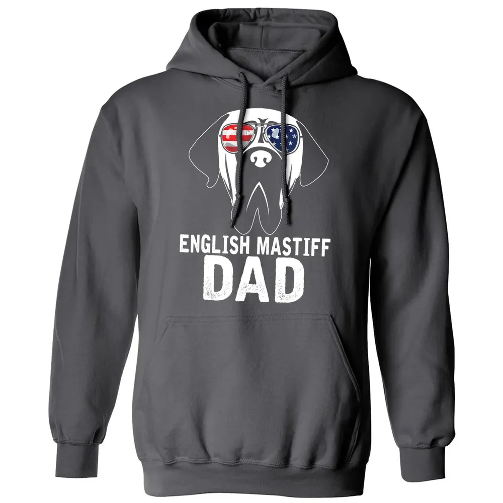 Mens English Mastiff Dad  Father's Day gifts 4th of July Classic Unisex Hoodie - 7