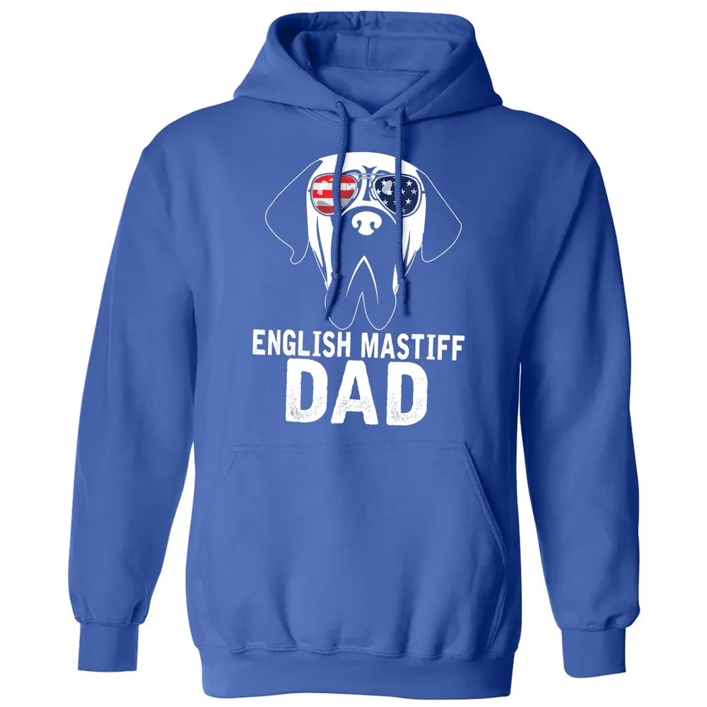 Mens English Mastiff Dad  Father's Day gifts 4th of July Classic Unisex Hoodie - 9