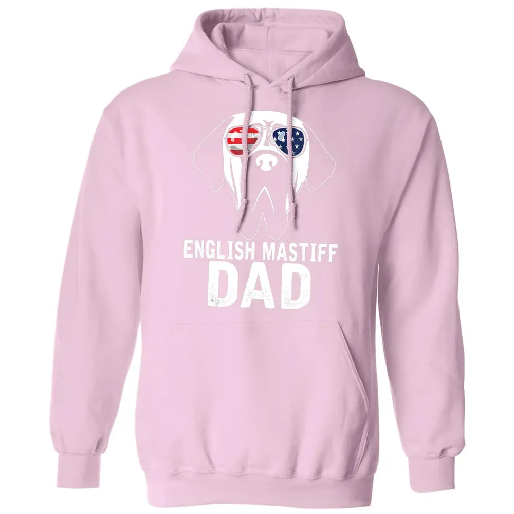 Mens English Mastiff Dad  Father's Day gifts 4th of July Classic Unisex Hoodie - 3