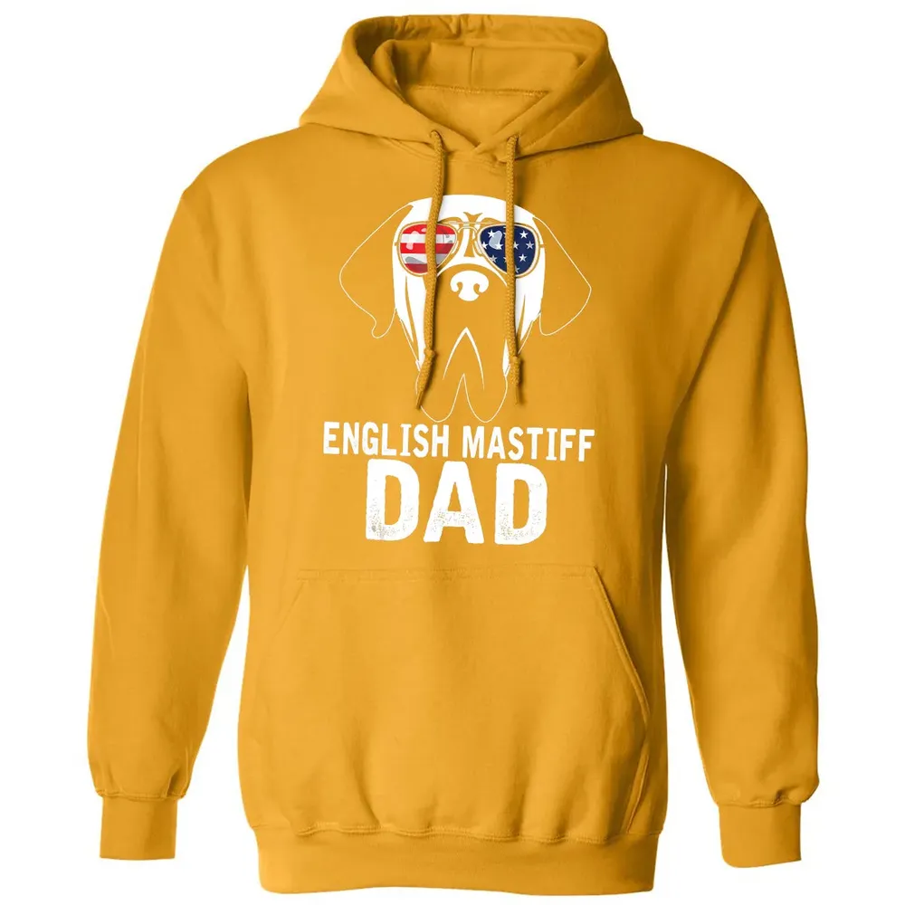 Mens English Mastiff Dad  Father's Day gifts 4th of July Classic Unisex Hoodie - 12