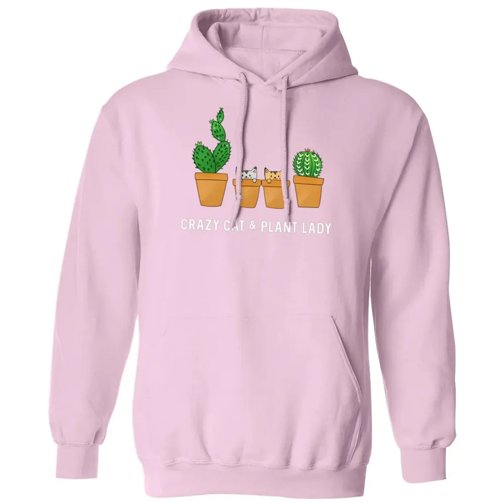Catcus Cat Cactus Succulent Crazy Plant Mom Gift Classic Unisex Hoodie - 3