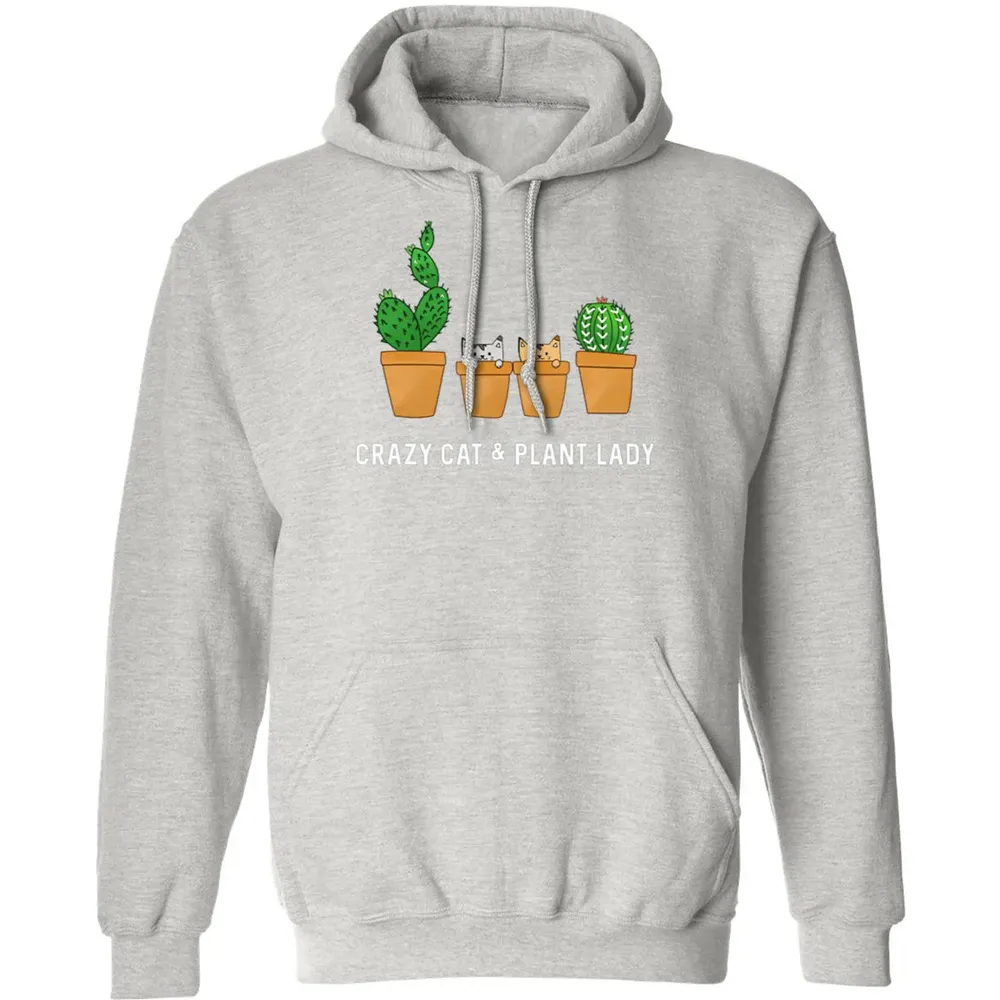 Catcus Cat Cactus Succulent Crazy Plant Mom Gift Classic Unisex Hoodie - 8