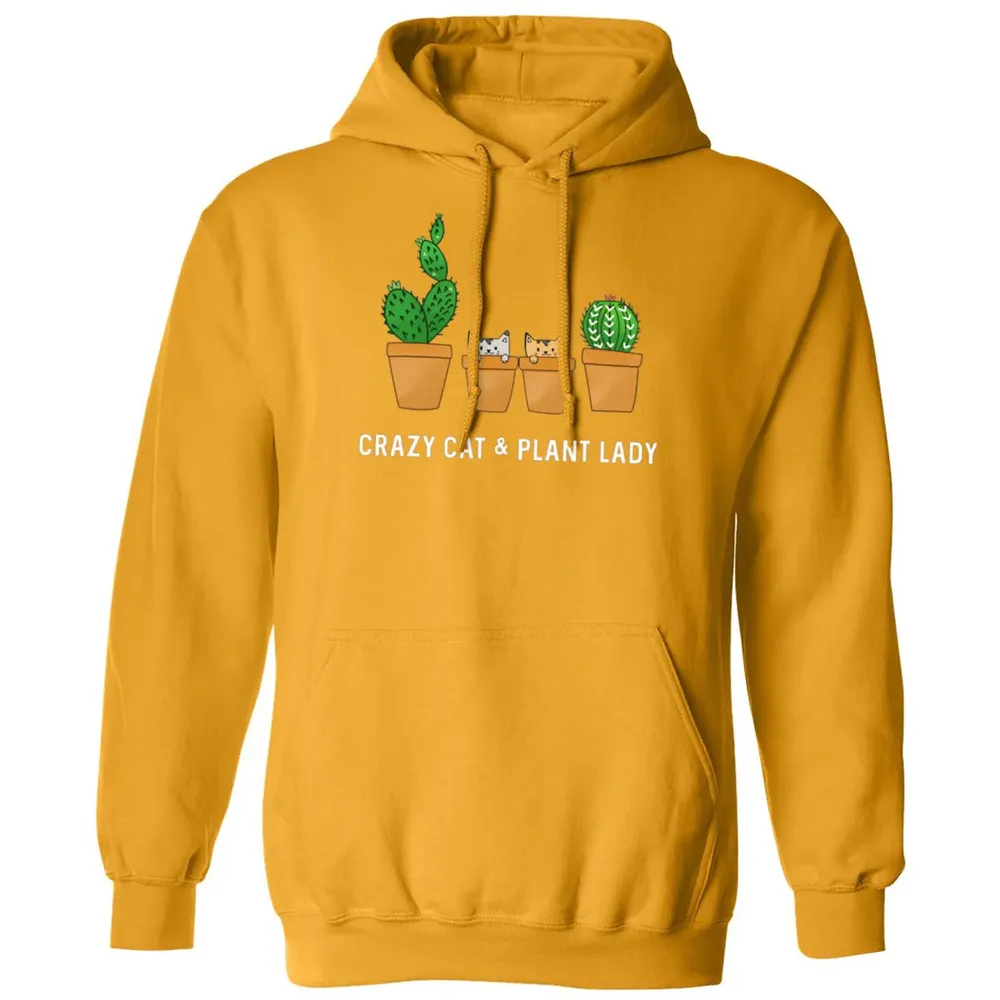 Catcus Cat Cactus Succulent Crazy Plant Mom Gift Classic Unisex Hoodie - 12