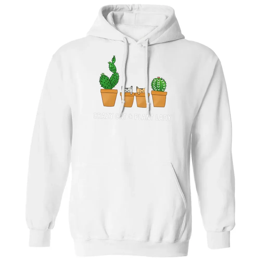 Catcus Cat Cactus Succulent Crazy Plant Mom Gift Classic Unisex Hoodie - 11