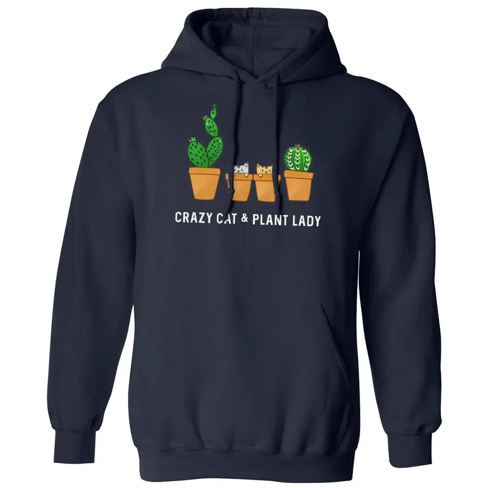 Catcus Cat Cactus Succulent Crazy Plant Mom Gift Classic Unisex Hoodie - 2