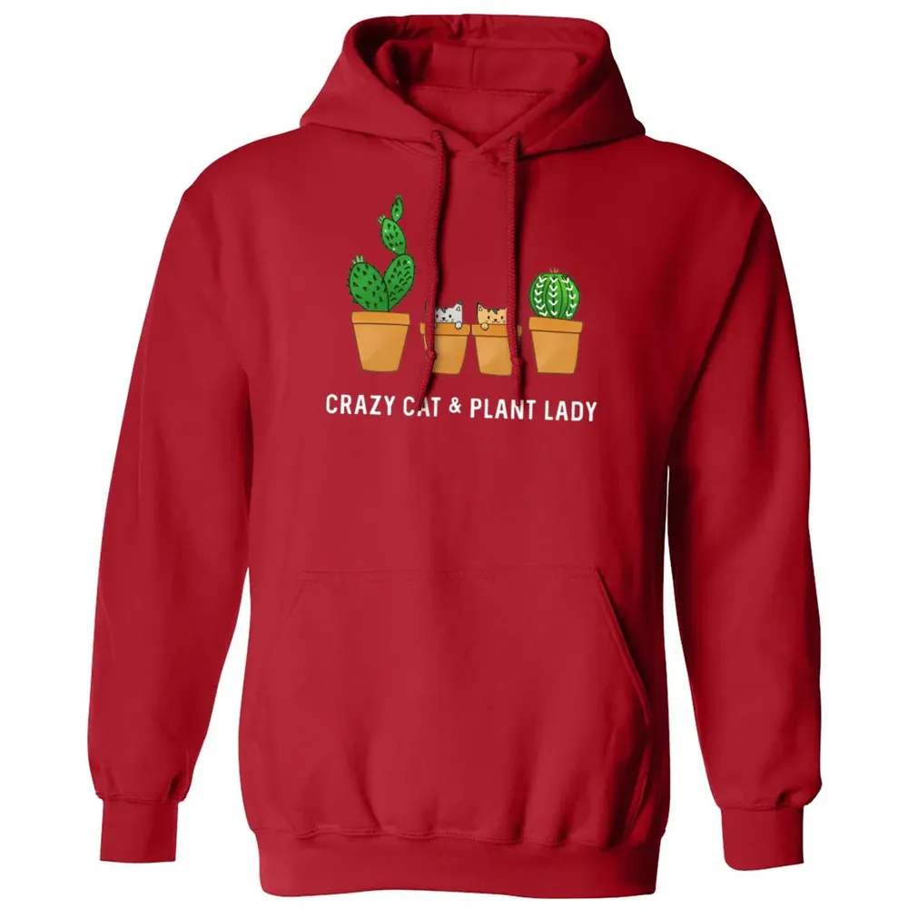 Catcus Cat Cactus Succulent Crazy Plant Mom Gift Classic Unisex Hoodie - 5