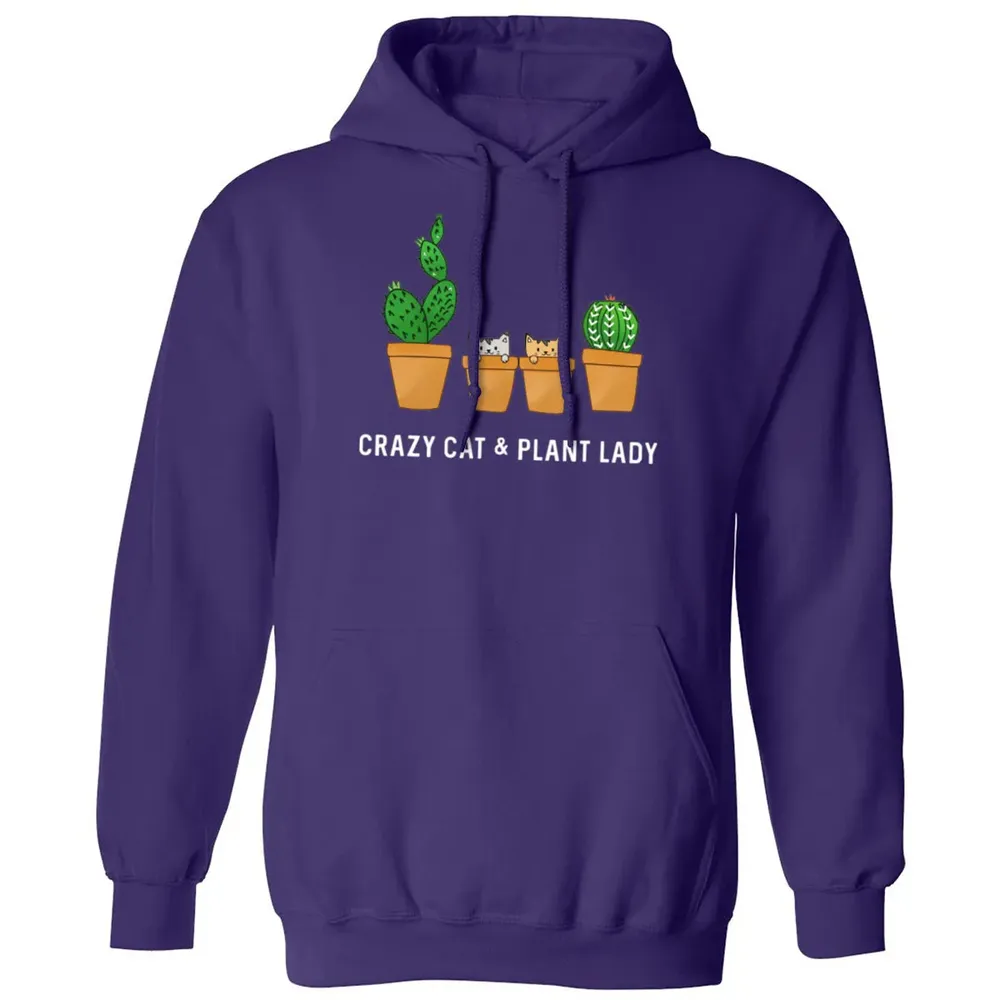 Catcus Cat Cactus Succulent Crazy Plant Mom Gift Classic Unisex Hoodie - 6