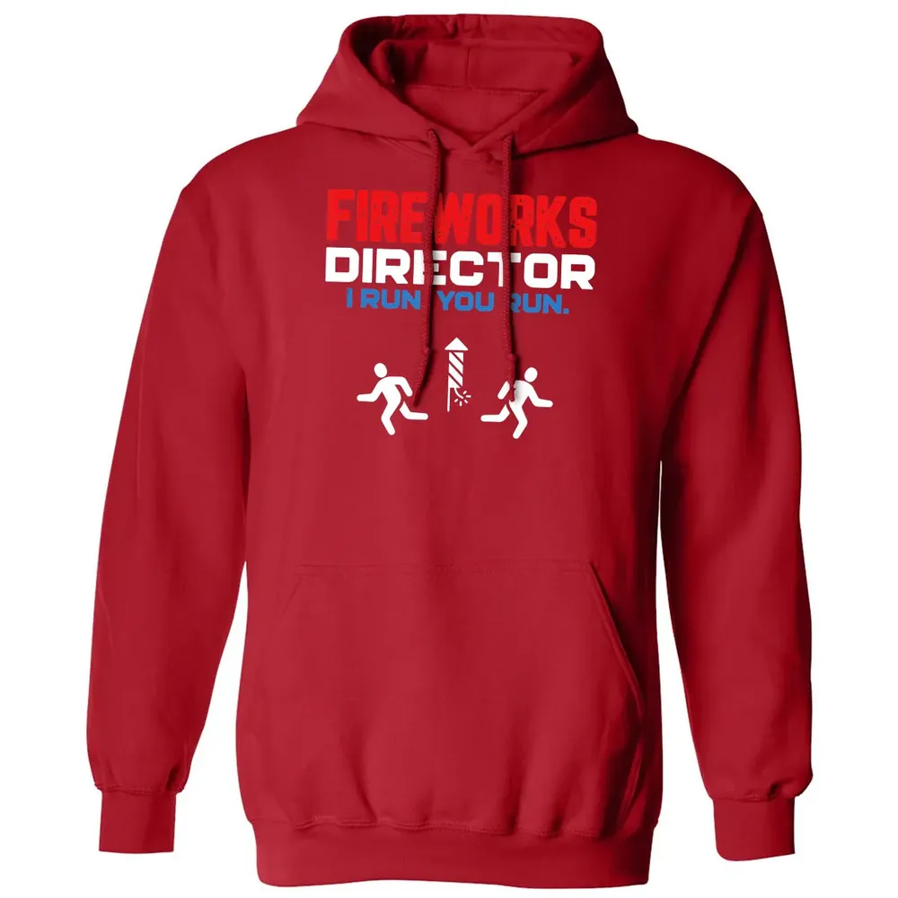 Fireworks Director I Run You Run Patriotic Funny 4th Of July Classic Unisex Hoodie - 5