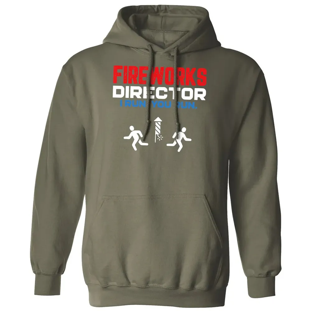 Fireworks Director I Run You Run Patriotic Funny 4th Of July Classic Unisex Hoodie - 4