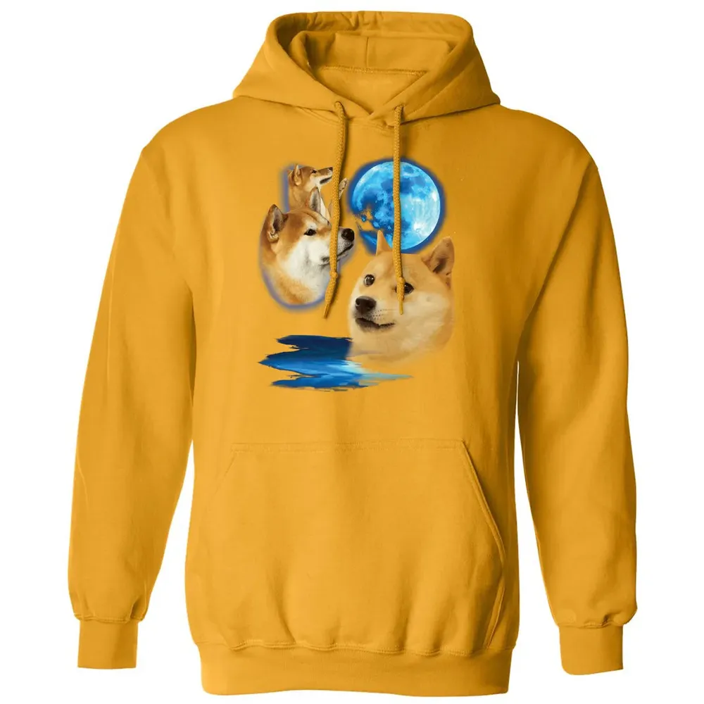 Three Doge Moon Classic Unisex Hoodie - 12