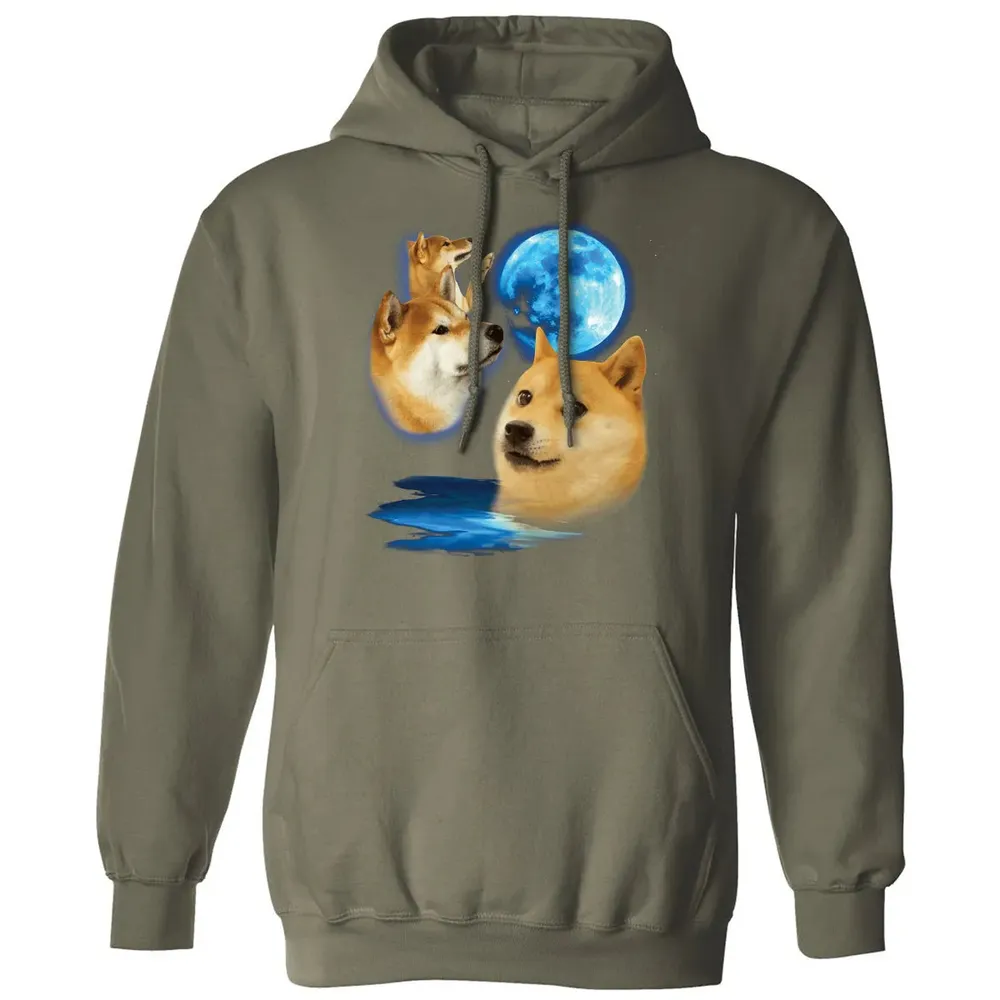 Three Doge Moon Classic Unisex Hoodie - 4