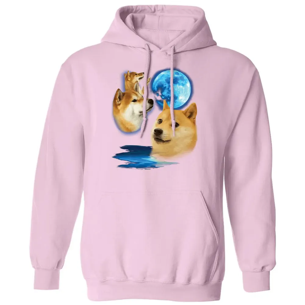 Three Doge Moon Classic Unisex Hoodie - 3