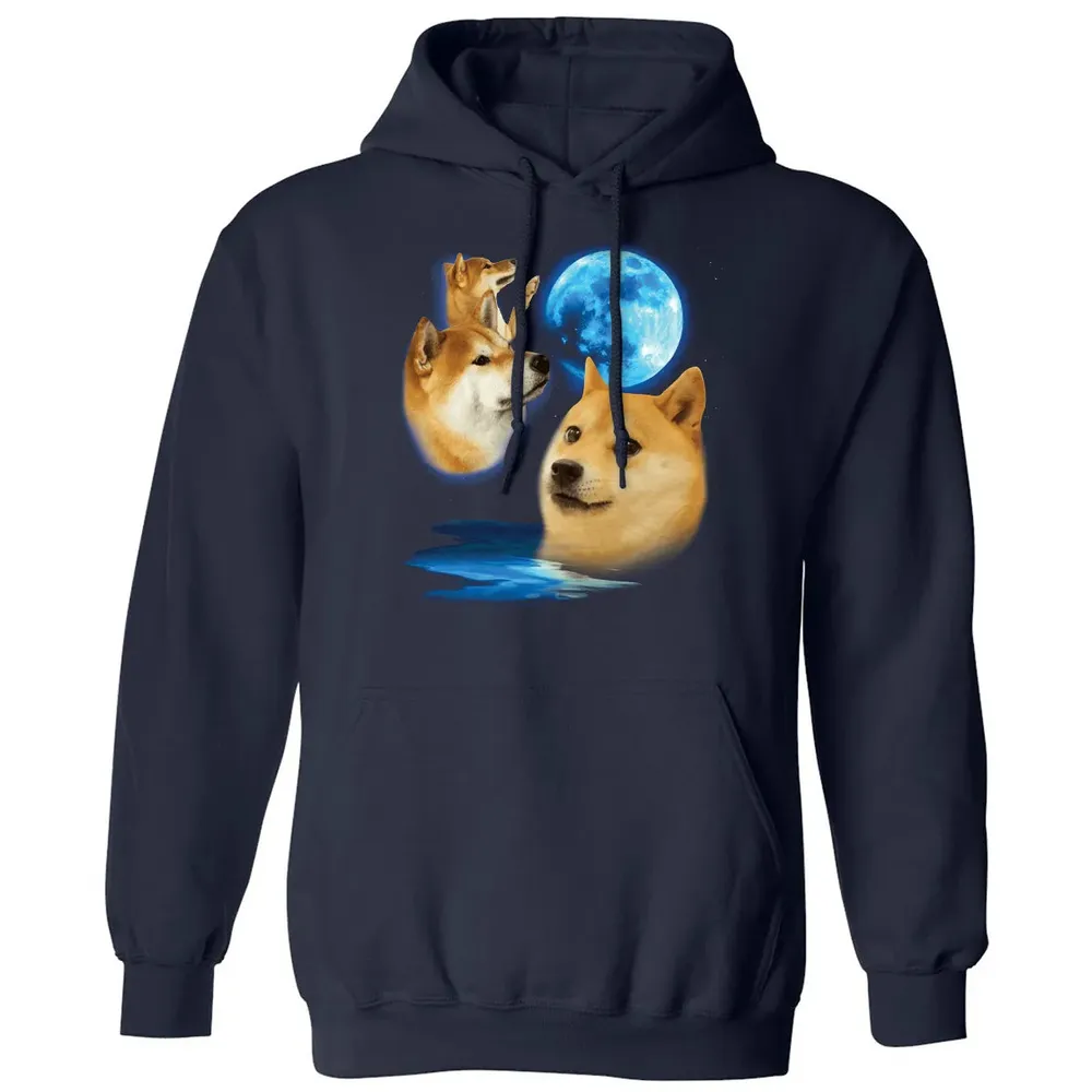 Three Doge Moon Classic Unisex Hoodie - 2
