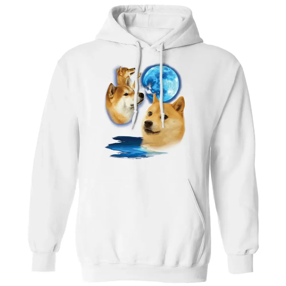 Three Doge Moon Classic Unisex Hoodie - 11