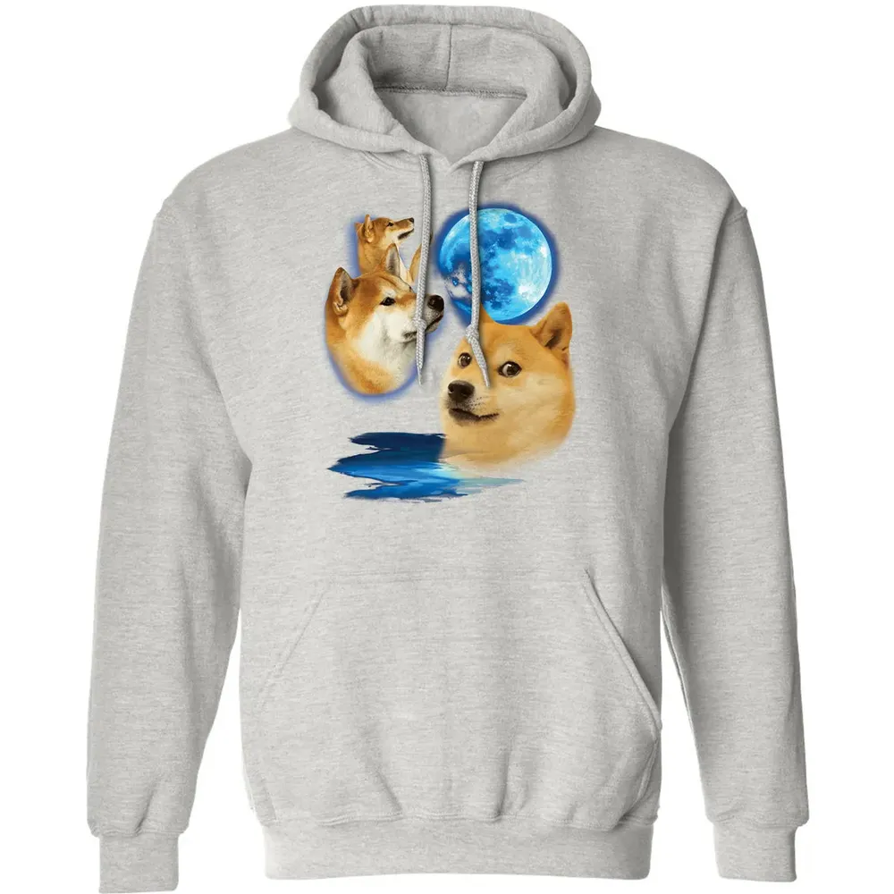 Three Doge Moon Classic Unisex Hoodie - 8
