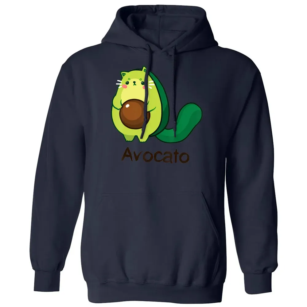 Avocato Avocado Cat Avogato Kitten Kitty Whiskers Cute Funny Classic Unisex Hoodie - 2