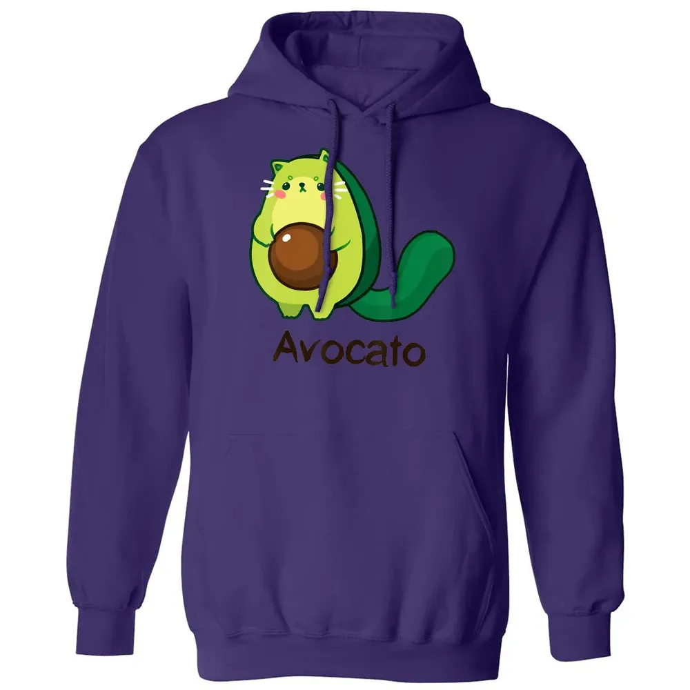 Avocato Avocado Cat Avogato Kitten Kitty Whiskers Cute Funny Classic Unisex Hoodie - 6