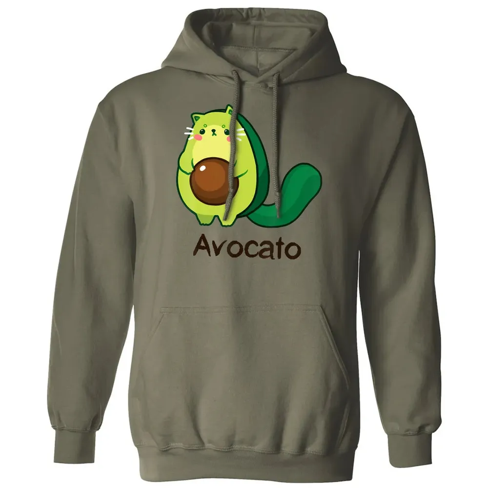 Avocato Avocado Cat Avogato Kitten Kitty Whiskers Cute Funny Classic Unisex Hoodie - 4