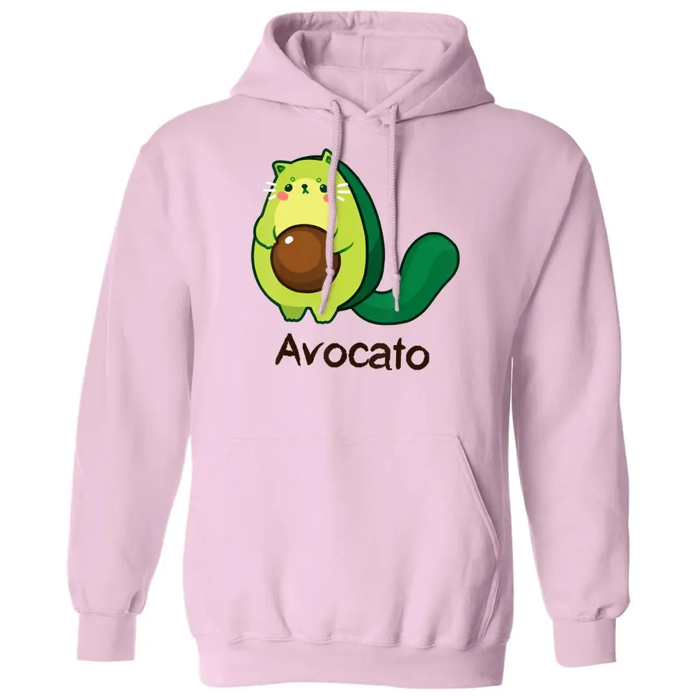 Avocato Avocado Cat Avogato Kitten Kitty Whiskers Cute Funny Classic Unisex Hoodie - 3