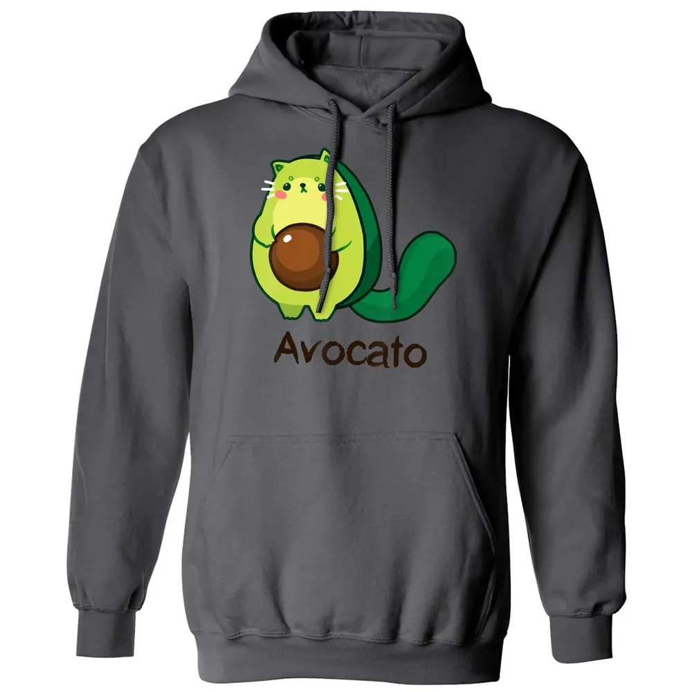 Avocato Avocado Cat Avogato Kitten Kitty Whiskers Cute Funny Classic Unisex Hoodie - 7