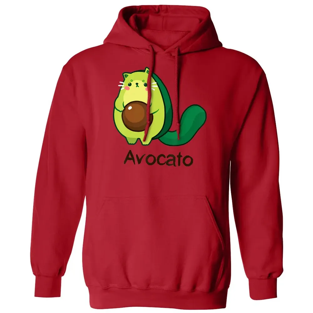 Avocato Avocado Cat Avogato Kitten Kitty Whiskers Cute Funny Classic Unisex Hoodie - 5