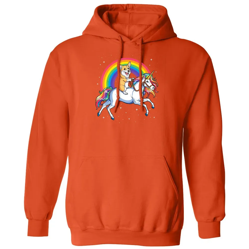 Corgi Unicorn  Girls Space Galaxy Rainbow Corgicorn Classic Unisex Hoodie - 10