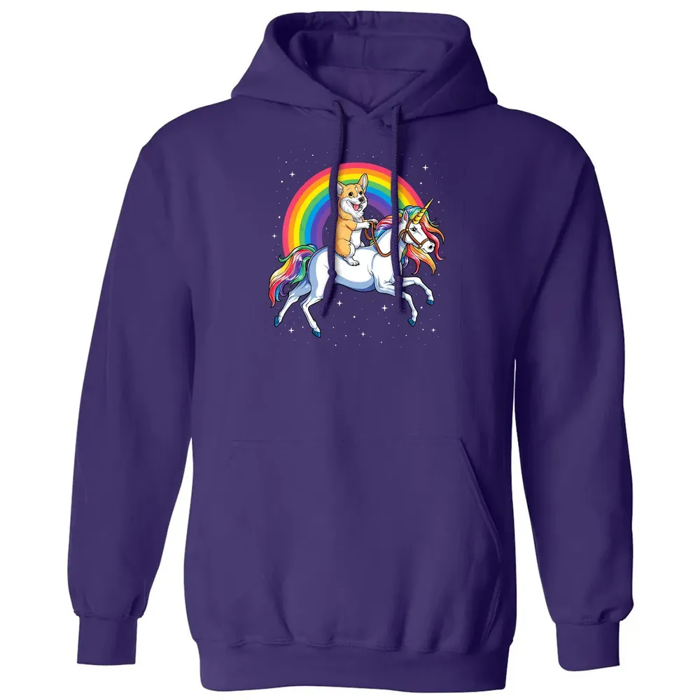 Corgi Unicorn  Girls Space Galaxy Rainbow Corgicorn Classic Unisex Hoodie - 6