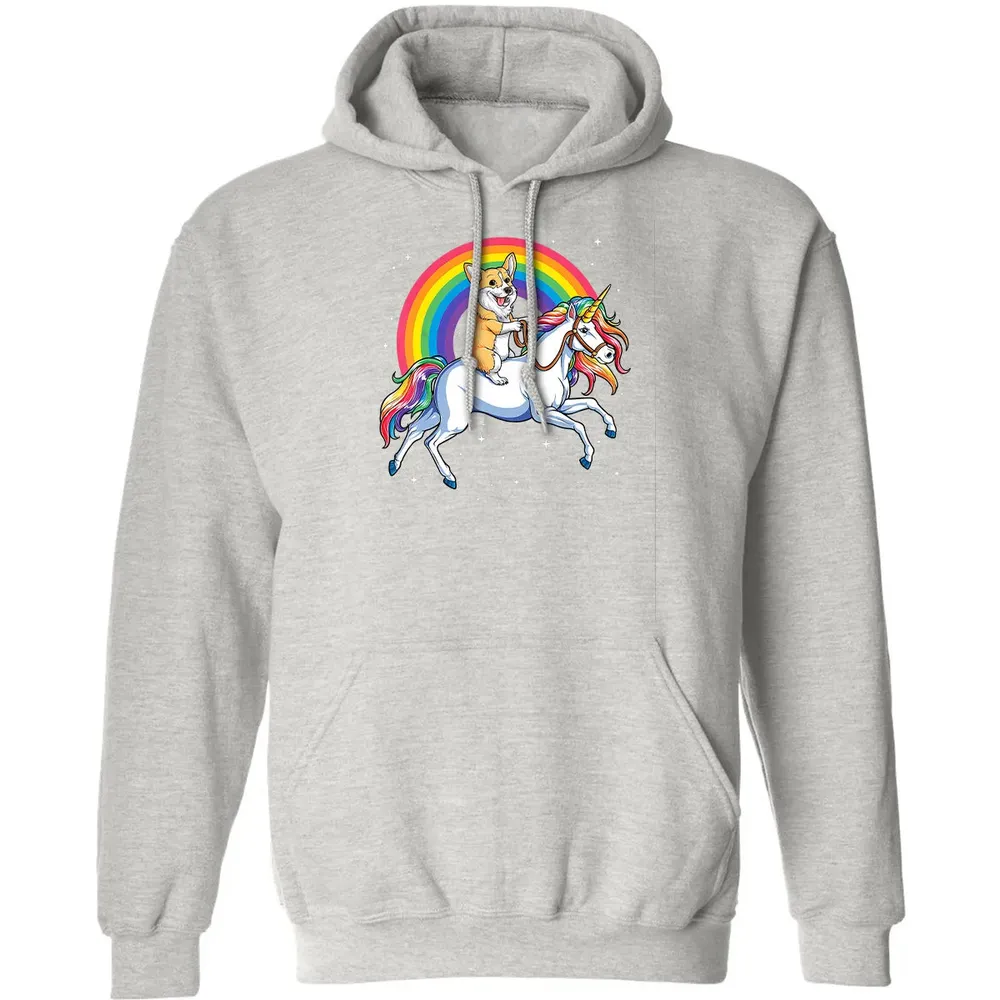Corgi Unicorn  Girls Space Galaxy Rainbow Corgicorn Classic Unisex Hoodie - 8