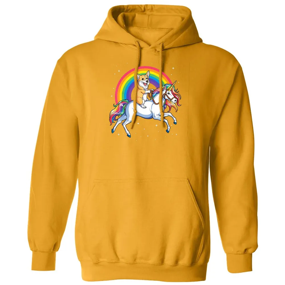 Corgi Unicorn  Girls Space Galaxy Rainbow Corgicorn Classic Unisex Hoodie - 12