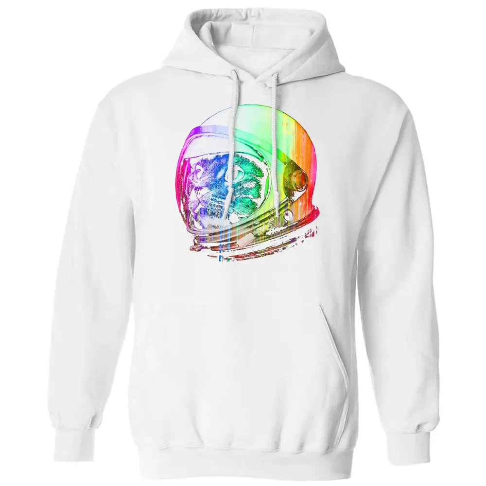 Astronaut Space Cat (digital rainbow version) Classic Unisex Hoodie - 11