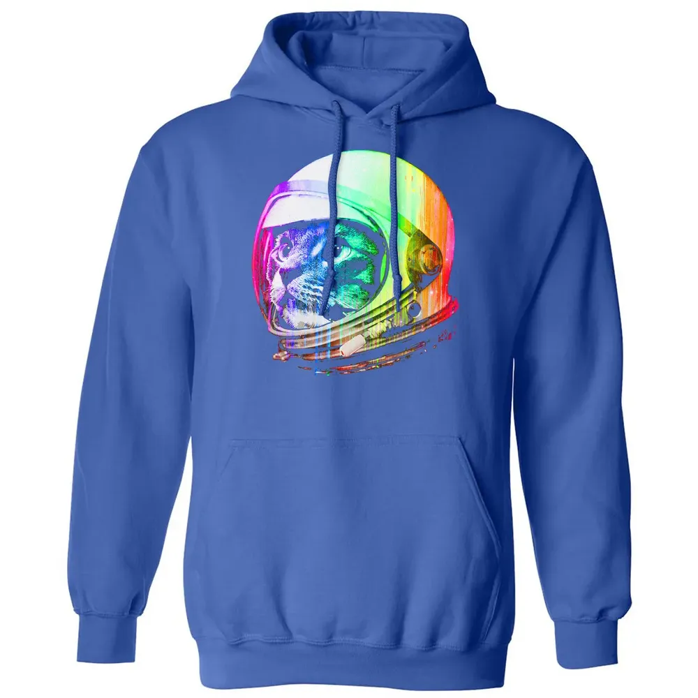 Astronaut Space Cat (digital rainbow version) Classic Unisex Hoodie - 9