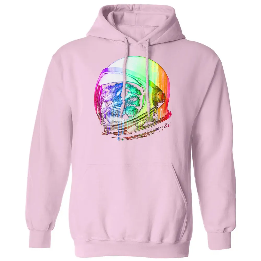 Astronaut Space Cat (digital rainbow version) Classic Unisex Hoodie - 3