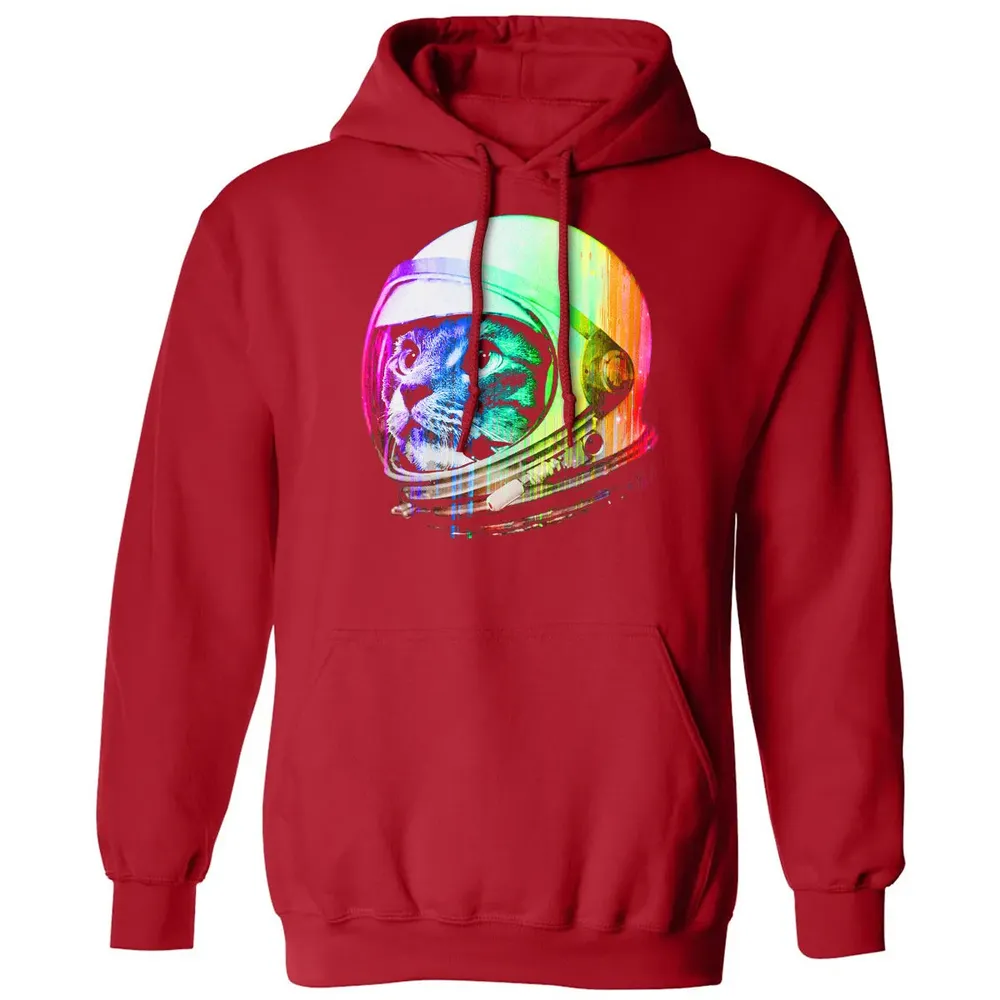 Astronaut Space Cat (digital rainbow version) Classic Unisex Hoodie - 5