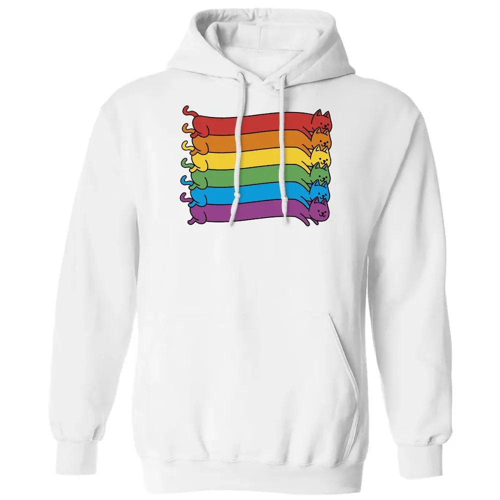 Rainbow Cats Pride Flag Classic Unisex Hoodie - 11