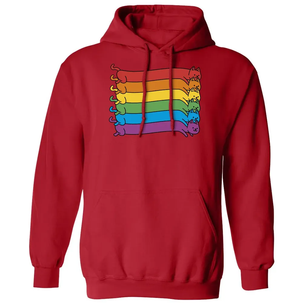 Rainbow Cats Pride Flag Classic Unisex Hoodie - 5