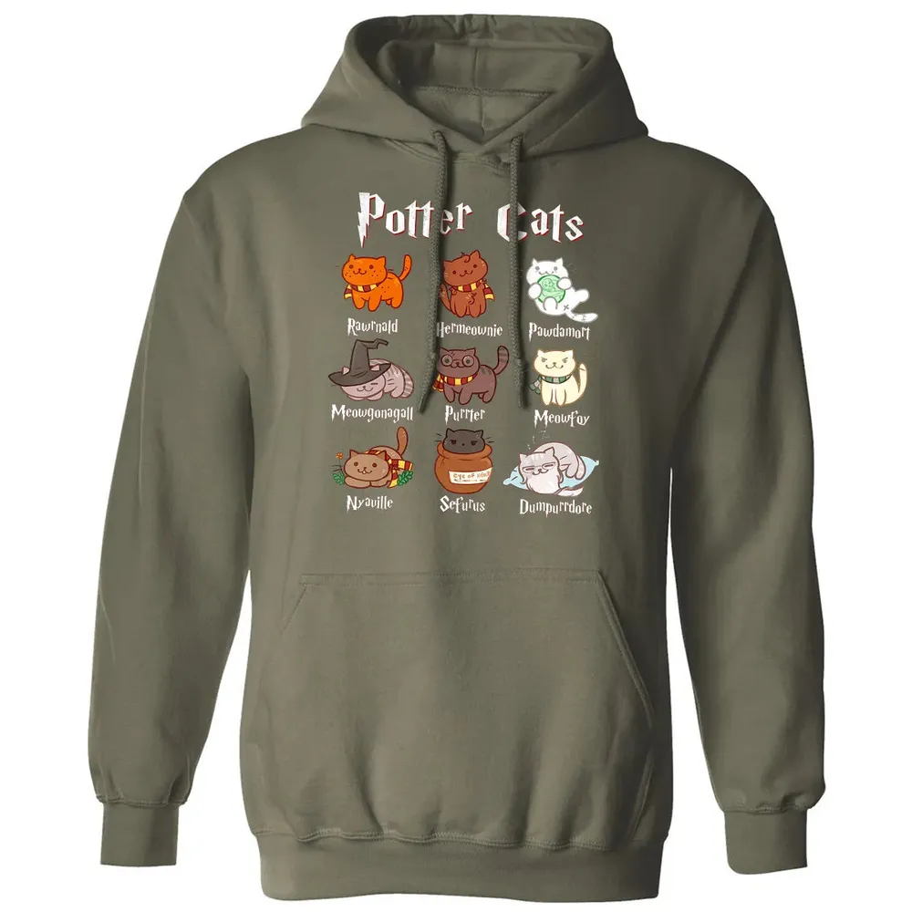 Potter Cats Cute Harry Pawter Kitten Gifts for Cat Lover Classic Unisex Hoodie - 4