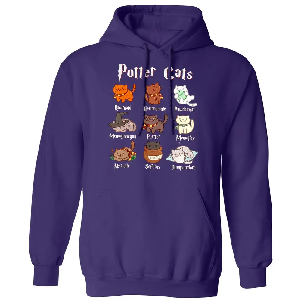 Potter Cats Cute Harry Pawter Kitten Gifts for Cat Lover Classic Unisex Hoodie - 6