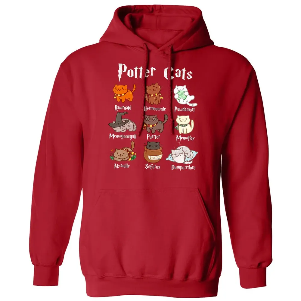 Potter Cats Cute Harry Pawter Kitten Gifts for Cat Lover Classic Unisex Hoodie - 5