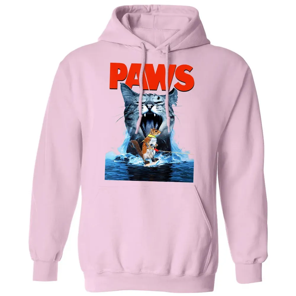 Paws Cat Lover, Horror movie Parody Classic Unisex Hoodie - 3