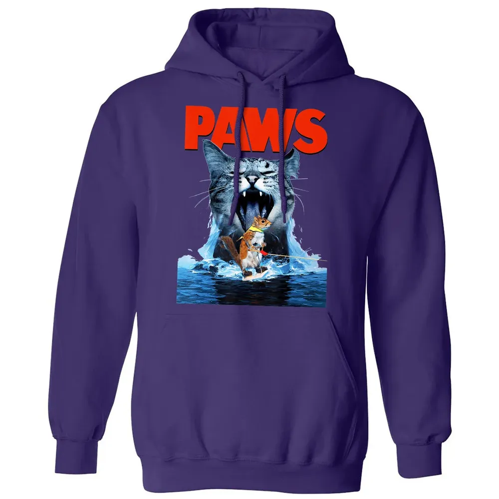 Paws Cat Lover, Horror movie Parody Classic Unisex Hoodie - 6