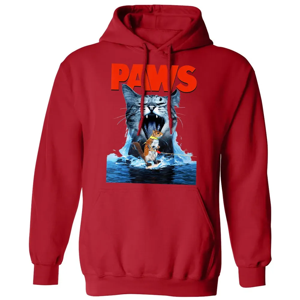 Paws Cat Lover, Horror movie Parody Classic Unisex Hoodie - 5