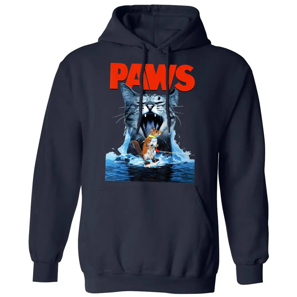 Paws Cat Lover, Horror movie Parody Classic Unisex Hoodie - 2