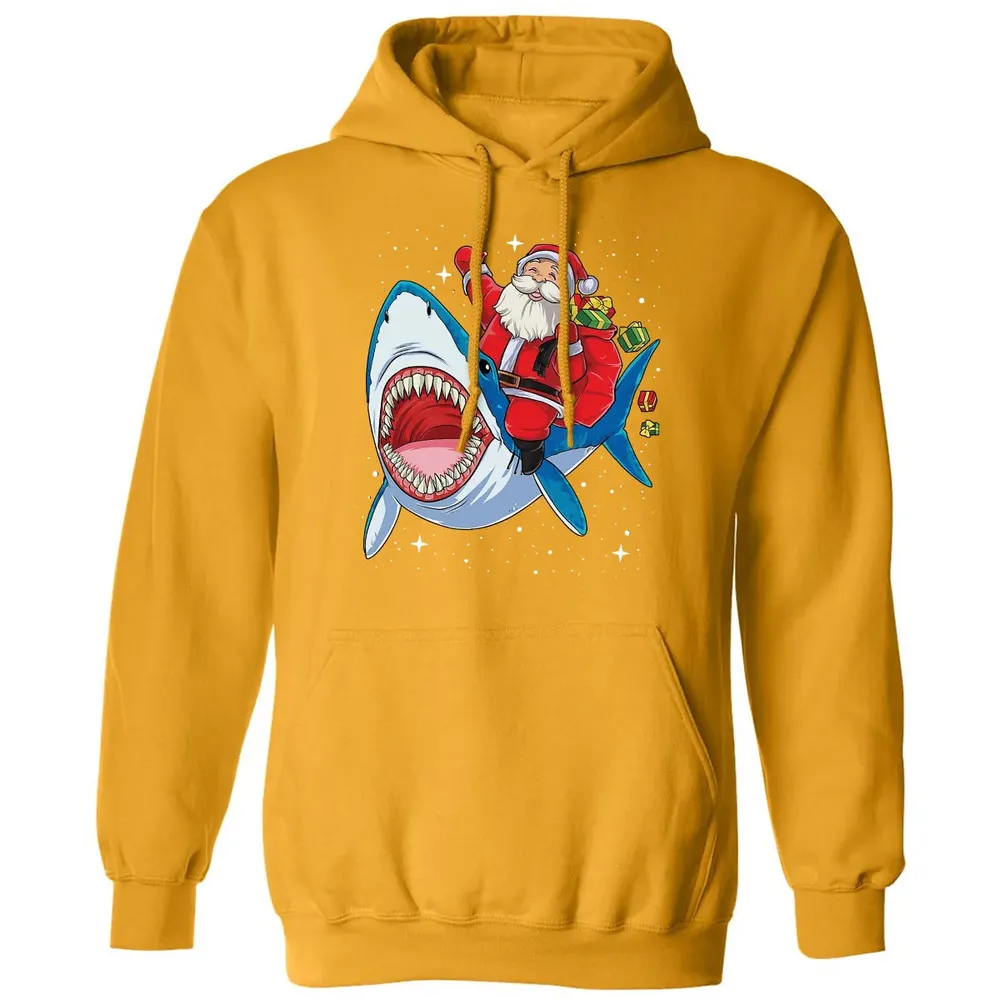 Santa ride shark Classic Unisex Hoodie - 12