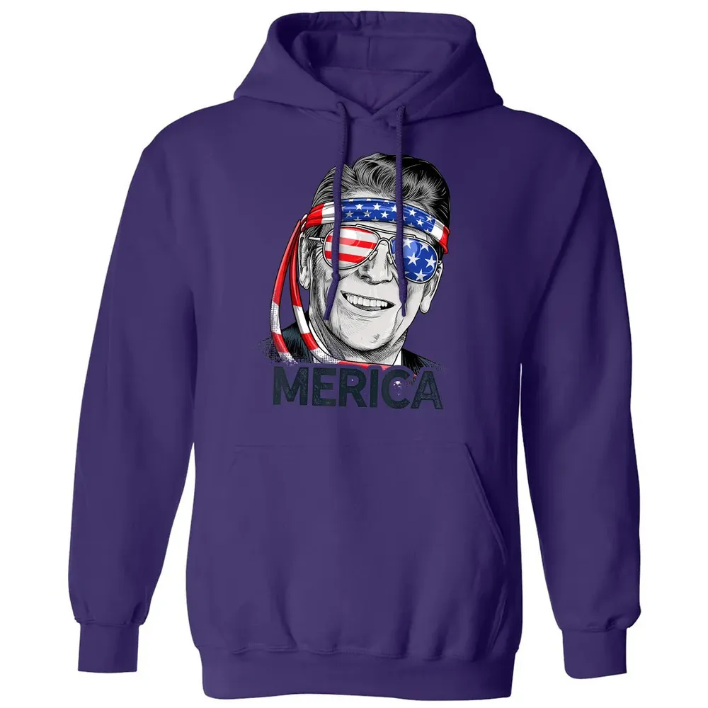 Reagan Ronald Merica 4th of July  Men US President Classic Unisex Hoodie - 6